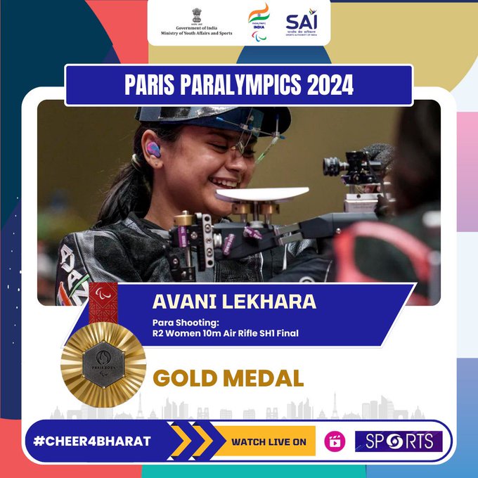 avani lekhara, Paris Paralympic, Shooter avani lekhara, Gold Medal,