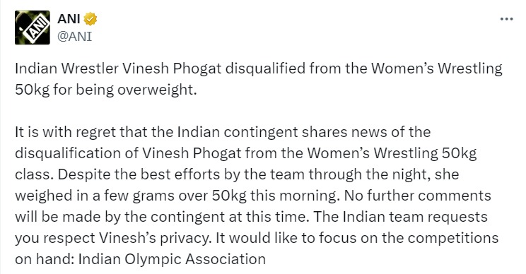 vinesh phogat disqualified, paris olympics