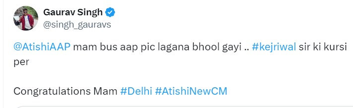 Atishi Marlena, Atishi Marlena troll, empty chair, Arvind Kejriwal, new Delhi CM, Delhi CM, CM Atishi, Ram, Bharat, wooden slippers, Atishi Marlena news