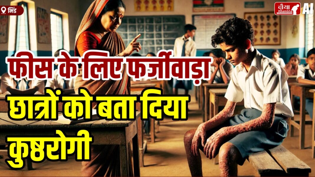 Bhind News, exam fee fraud, fraud for fees, student made leper, leper student, Chambal News,