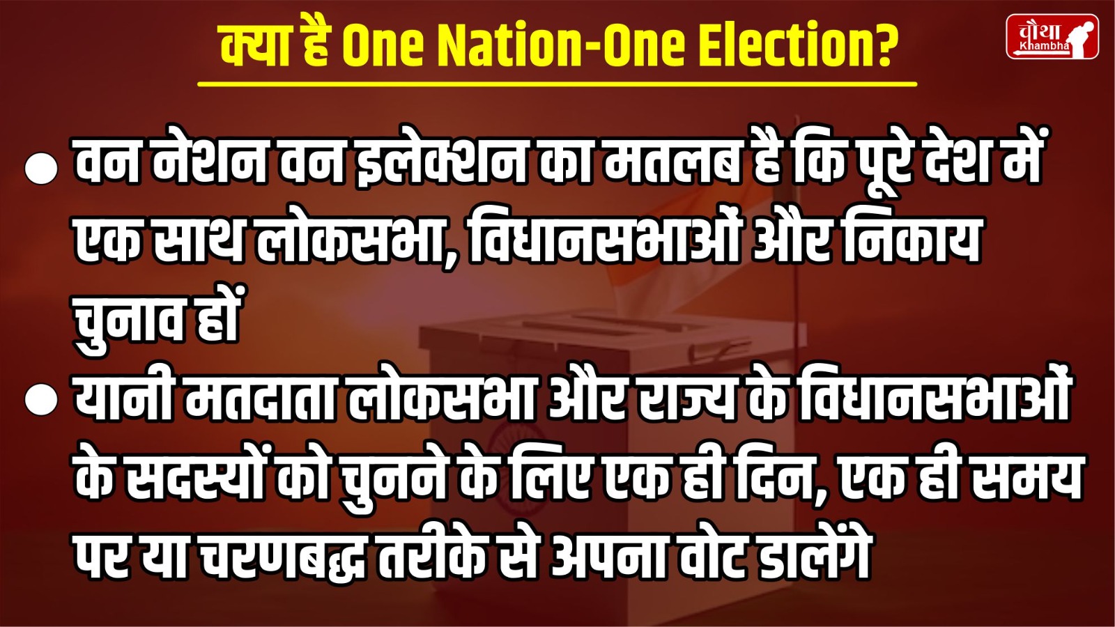 One Nation One Election, What is One Nation One Election, One country one election, Election Commission,