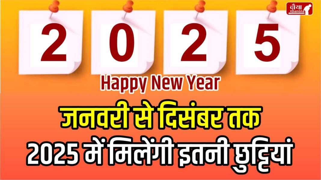 2025 Holiday List, 2025 Holiday, festivals on Sunday, 5 holidays wasted, Long holidays, long weekends, Holiday News, Bank Holidays, Utility News, Government Holidays