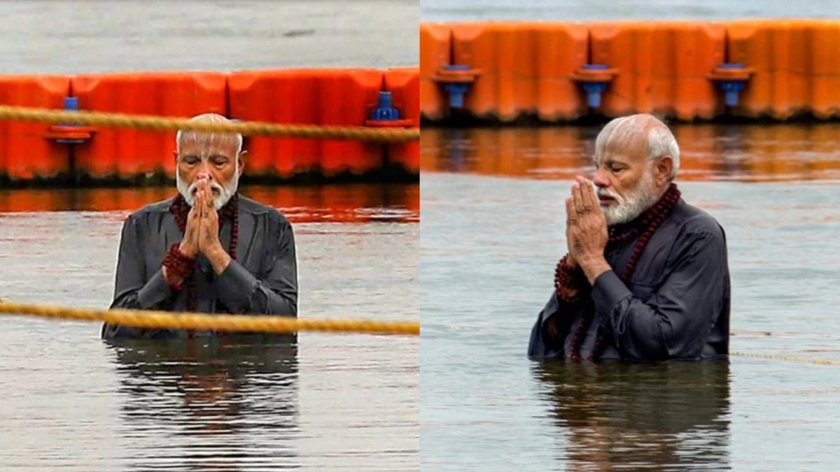 PM Modi Mahakumbh Triveni Sangam Snan