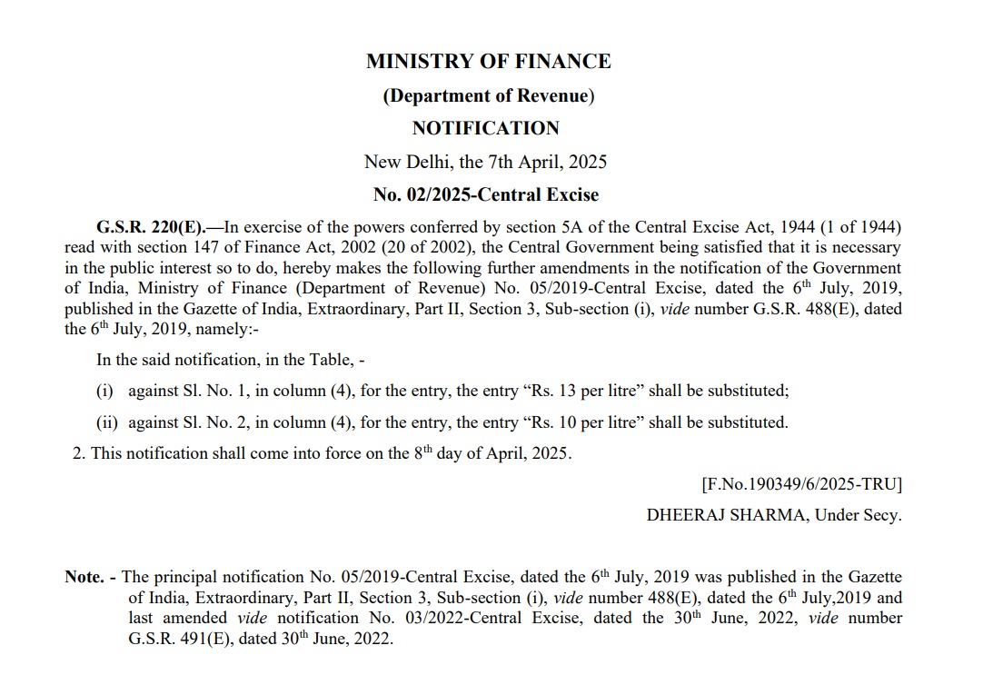 Petrol and diesel costlier by Rs 2
