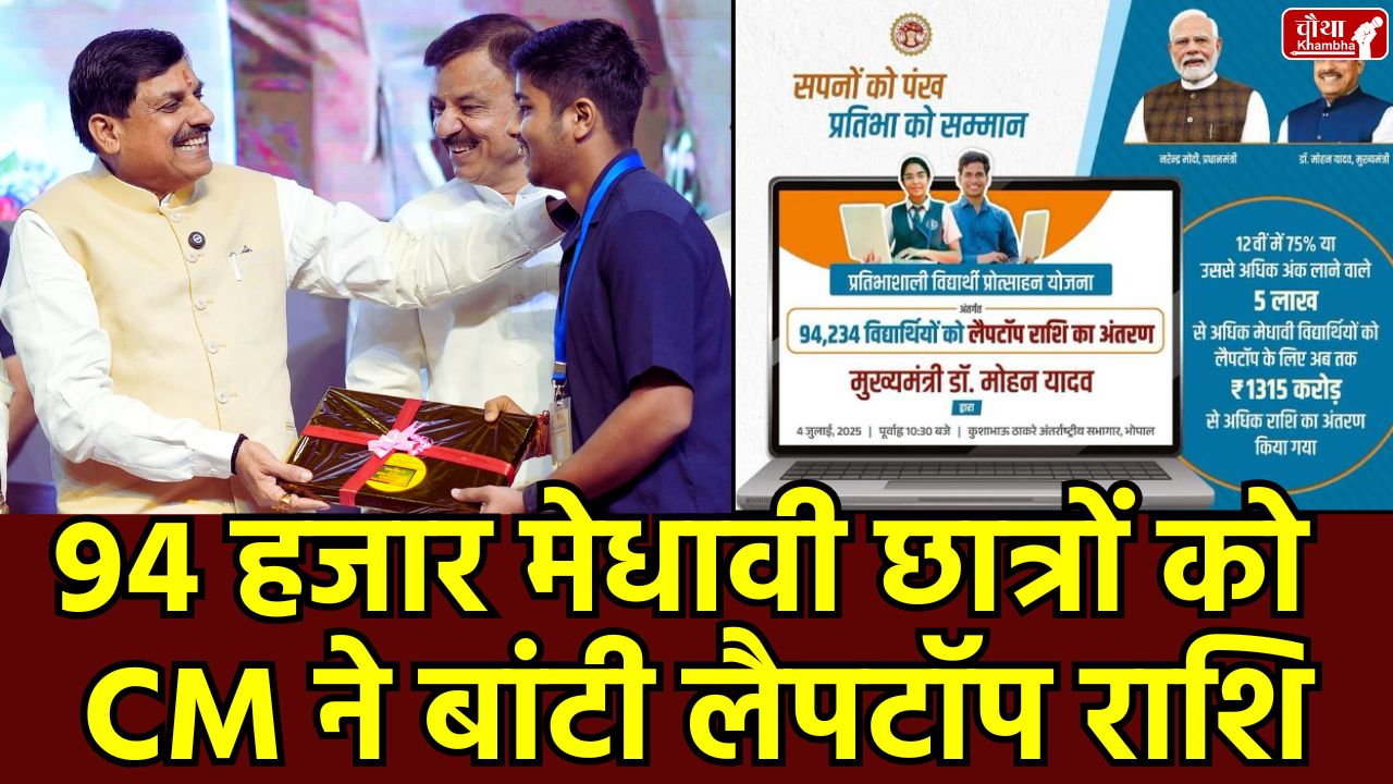 MP Meritorious Student Scheme, CM Mohan Yadav, Students got laptops, MP Board 12th Scholarship, Girls got benefit, Students got 25 thousand, Government School, Private School, MP School