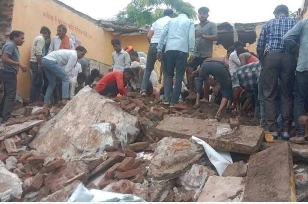 Jhalawar school accident, Piplodi government school, Rajasthan news, school building collapse, children died, Manoharthana block, PM Modi, CM Bhajanlal