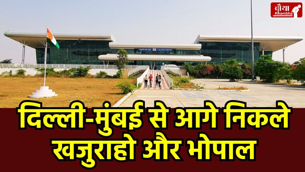Khajuraho Airport AAI Ranking 2025, Bhopal Airport Number 1, AAI Customer Satisfaction Survey 2025, MP Airports Ranking, Raja Bhoj Airport Bhopal, Khajuraho Airport News, Best Airport in India 2025, Airport Authority of India Survey, MP Tourism Aviation news