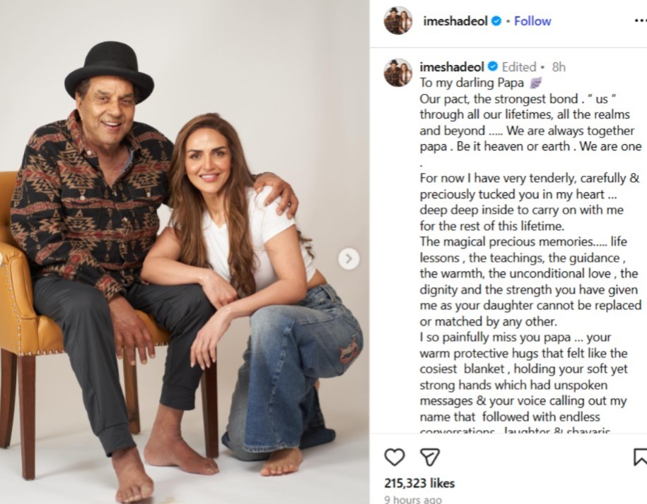 Dharmendra 90th birth anniversary, Hema Malini emotional post, Sunny Deol Dharmendra birthday, Bobby Deol emotional message, Esha Deol tribute to father, Abhay Deol childhood memories, Dharmendra first birthday after death, He-Man Dharmendra family, Dharmendra Hema Malini love story, Bollywood legend Dharmendra legacy,