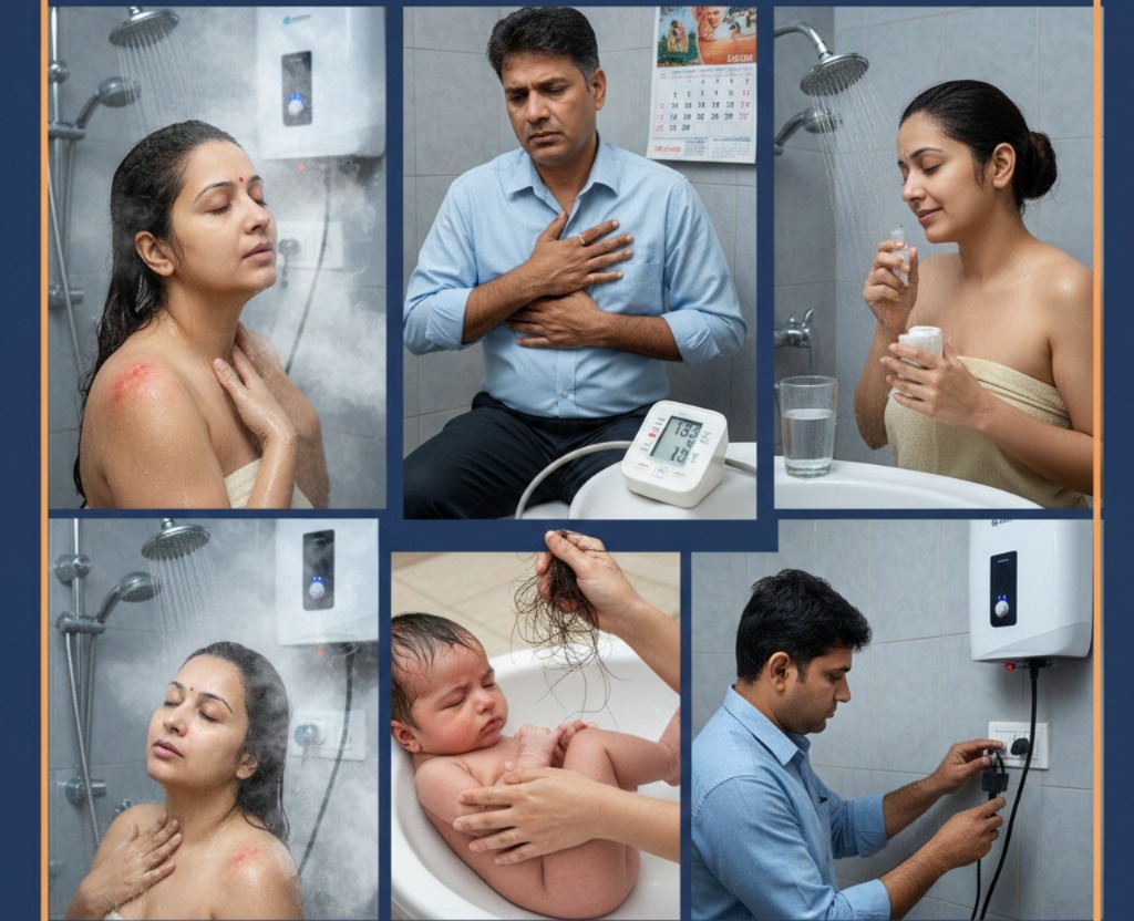 Hot water side effects, Geyser water, Geyser water winter, warm water side effects, warm water, Geyser water side effects, Hot water bath, Hot water disadvantages, Skin problems in winter, Hair fall due to hot water, Geyser safety tips, Utility News, Winter Health Tips