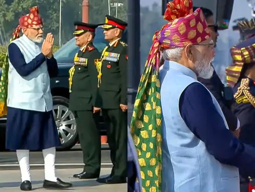 Republic Day 2026, Republic Day Parade 2026, PM Modi Bandhej turban, Operation Sindoor tableau, Kartavya Path parade, Vande Mataram 150 years, Indian Army power display, INS Vikrant tableau
