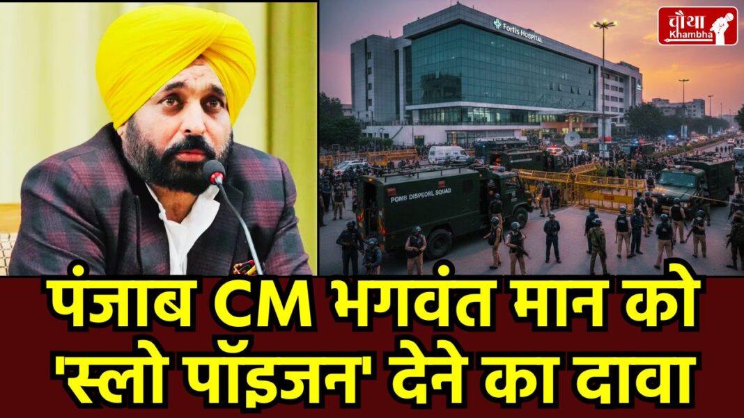 CM Bhagwant Mann News, Punjab Police High Alert, Mohali Fortis Hospital Bomb Threat, Polonium Poisoning Claim, Khalistan National Army Email, Punjab Schools Bomb Threat, Bhagwant Mann Health Update