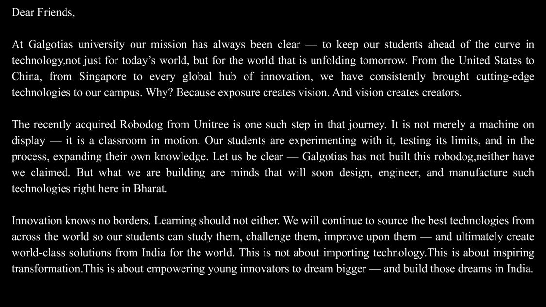 Galgotias University Robot Controversy