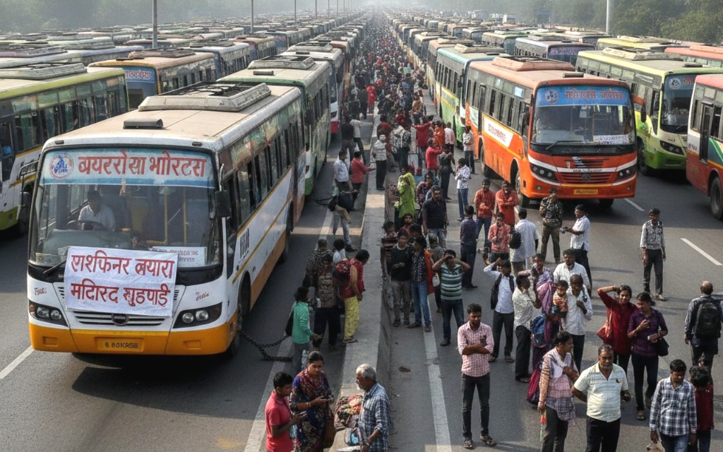 MP Bus Strike 2026, Madhya Pradesh Bus Strike, Holi Bus Strike MP, Chief Minister Smooth Public Transport Service, MP Transport Policy Protest, Madhya Pradesh Transport News, Bus Operators Strike MP, Holi 2026 Travel Crisis.