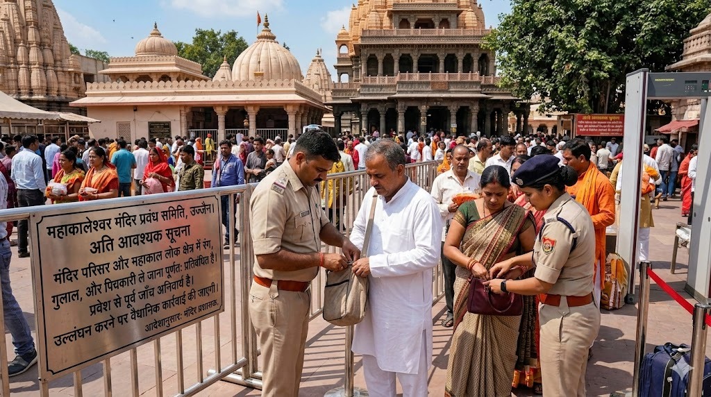 Mahakal Temple Holi Rules, Ujjain Mahakal Holi 2026, Mahakal Temple Gulal Ban, Mahakaleshwar Temple News, Ujjain Temple Safety Rules, बाबा महाकाल होली नियम, उज्जैन महाकाल मंदिर समाचार।