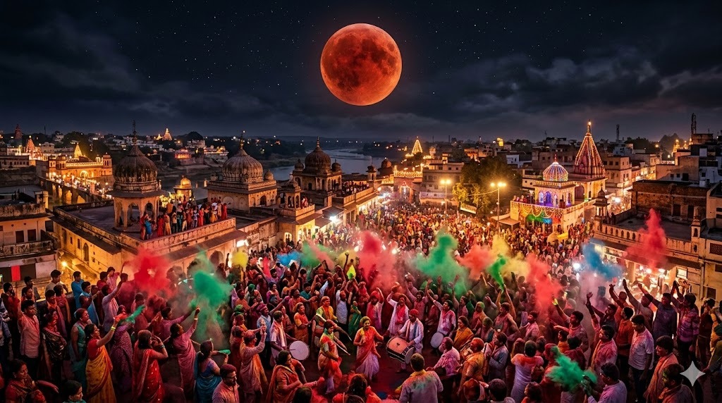 Chandra Grahan 2026, Blood Moon 3 March, Lunar Eclipse in MP, Chandra Grahan Timing MP, सूतक काल 2026, चंद्र ग्रहण का समय, ज्योतिष उपाय चंद्र ग्रहण, Blood Moon Astrology Effects