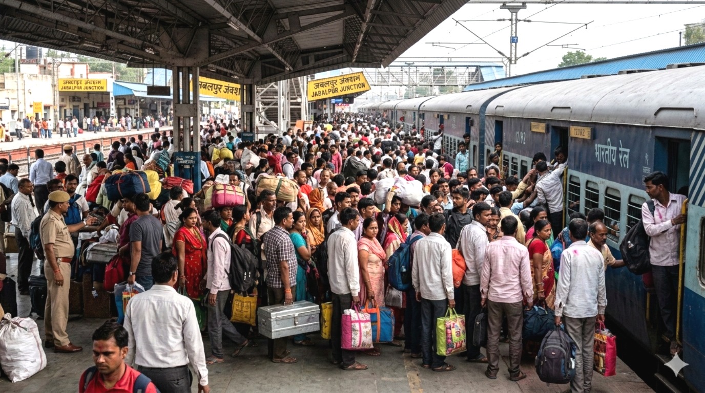 Jabalpur Train, Holi Special Trains 2026, Jabalpur to Delhi, Train Waiting, Indore Overnight Express Availability, Railway News, West Central Railway Updates, Holi Special Train, Utility News, after holi