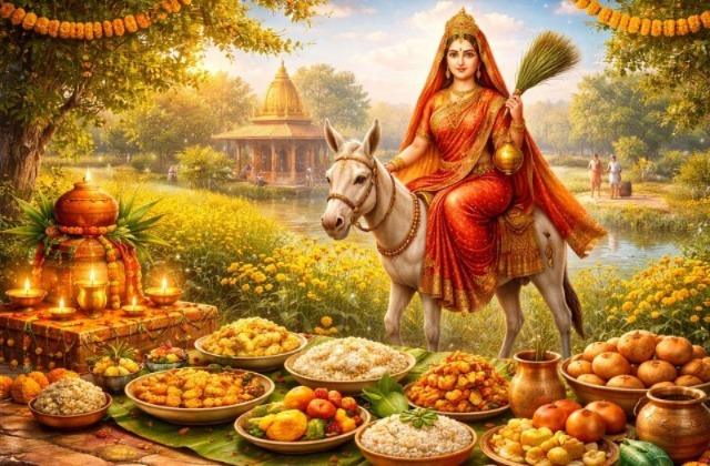 Sheetla Ashtami 2026, Basoda Puja, Story of Sheetla Mata, Offering of Stale Food, Chaitra Ashtami Muhurat, Goddess of Health, Religion News, Sheetla Ashtami, Sheetla Ashtami date, Sheetla Ashtami muhurat, शीतला अष्टमी, शीतला माता, बासी भोजन, बसोड़ा