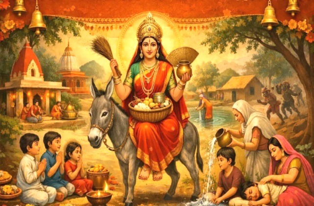 Sheetla Ashtami 2026, Basoda Puja, Story of Sheetla Mata, Offering of Stale Food, Chaitra Ashtami Muhurat, Goddess of Health, Religion News, Sheetla Ashtami, Sheetla Ashtami date, Sheetla Ashtami muhurat, शीतला अष्टमी, शीतला माता, बासी भोजन, बसोड़ा