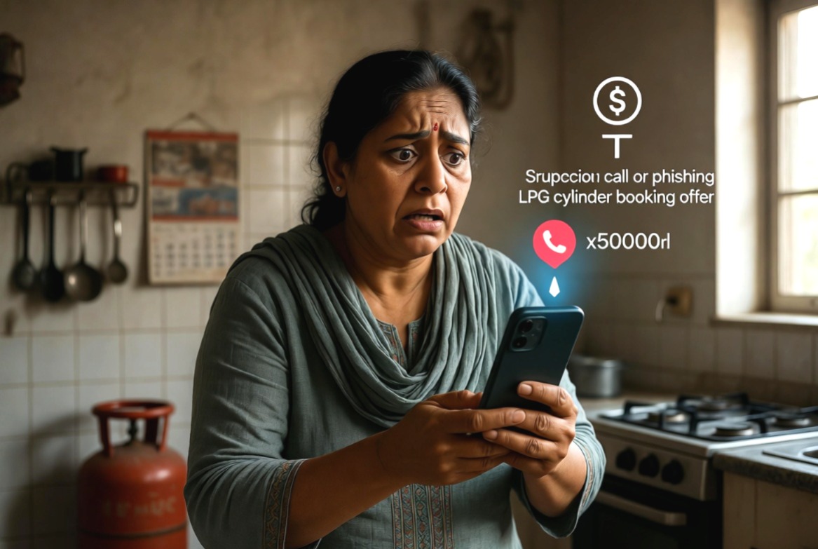 LPG Cylinder Booking Scam, LPG Cylinder Fraud Alert, Gas Booking Scam Hindi, Delhi Police Cyber Alert, How to book safe gas cylinder, Indane Gas Booking Number, Cyber Crime Helpline 1930, Gas Agency Fake Call, Online Fraud Prevention India