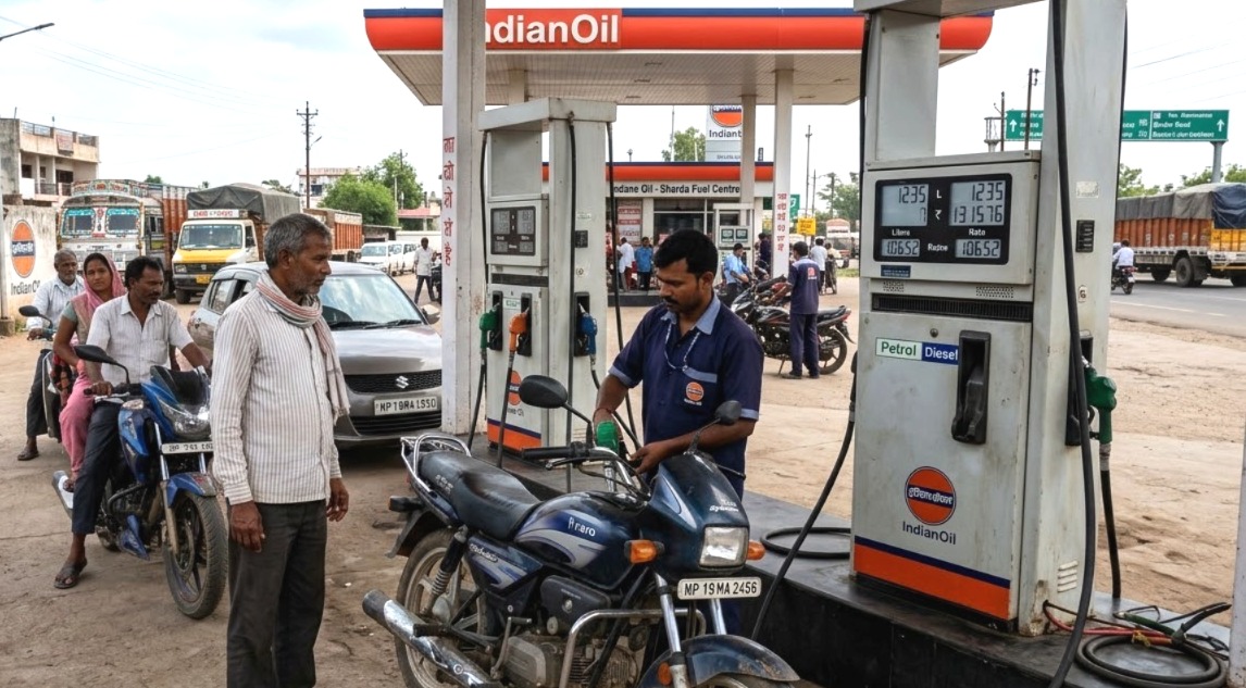 Petrol Price in MP 2026, Madhya Pradesh Petrol Tax, Bhopal Petrol Rate, Fuel Price Difference MP vs UP, Highest VAT on Petrol India, MP Diesel Price News Hindi