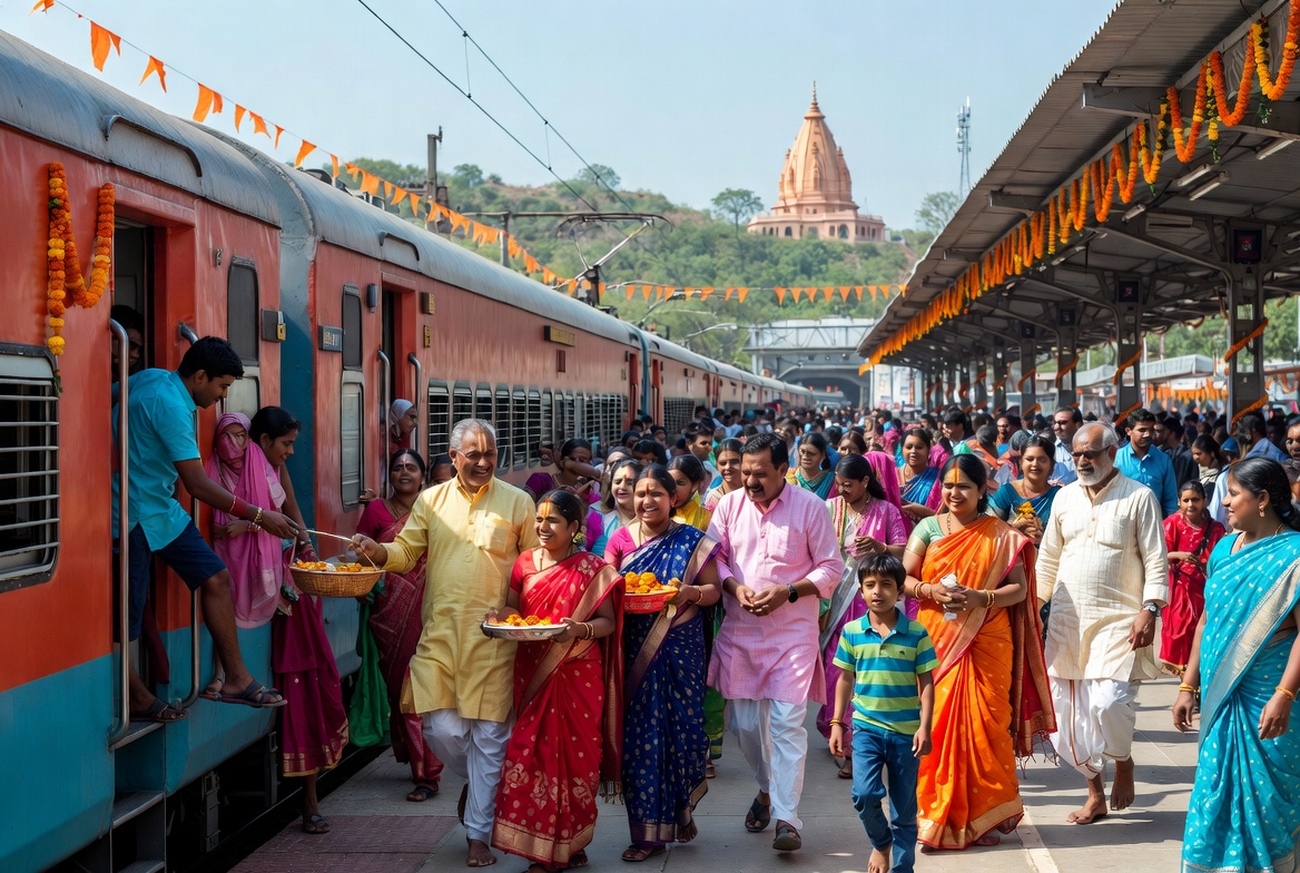 Maihar Mata Sharda Temple, Chaitra Navratri 2026, Indian Railways Special Train, Maihar Station, Maihar Train Stoppage, Tatkal Ticket Booking, Vaishno Devi, Railway News, mp news, satna news, Maihar Mata, Maihar, train stoppage Navratri