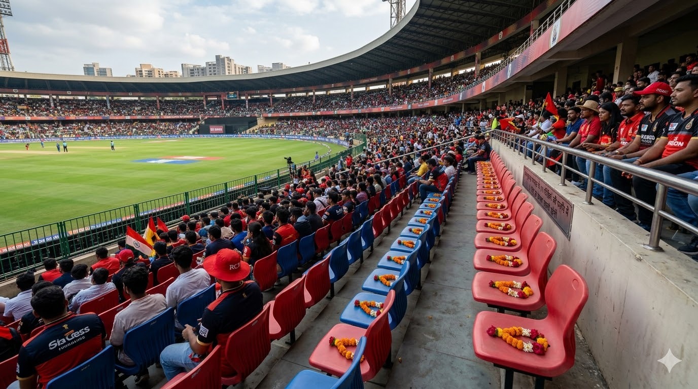 RCB, Chinnaswamy Stadium Stampede, IPL 2026, RCB vs SRH, KSCA, Venkatesh Prasad, Memorial Plaque, 11 Vacant Seats, Cricket News