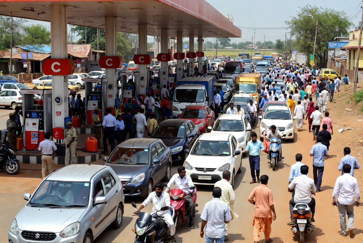 Petrol Diesel Shortage Rumors MP Gujarat, MP Petrol Pump Crowds, Indore Petrol Diesel Crisis News, Bhopal Collector on Fuel Supply, Iran Israel War Impact on India Oil, Fuel Panic Buying Madhya Pradesh, Gujarat Petrol Diesel Update, Is there a petrol shortage in India 2026?