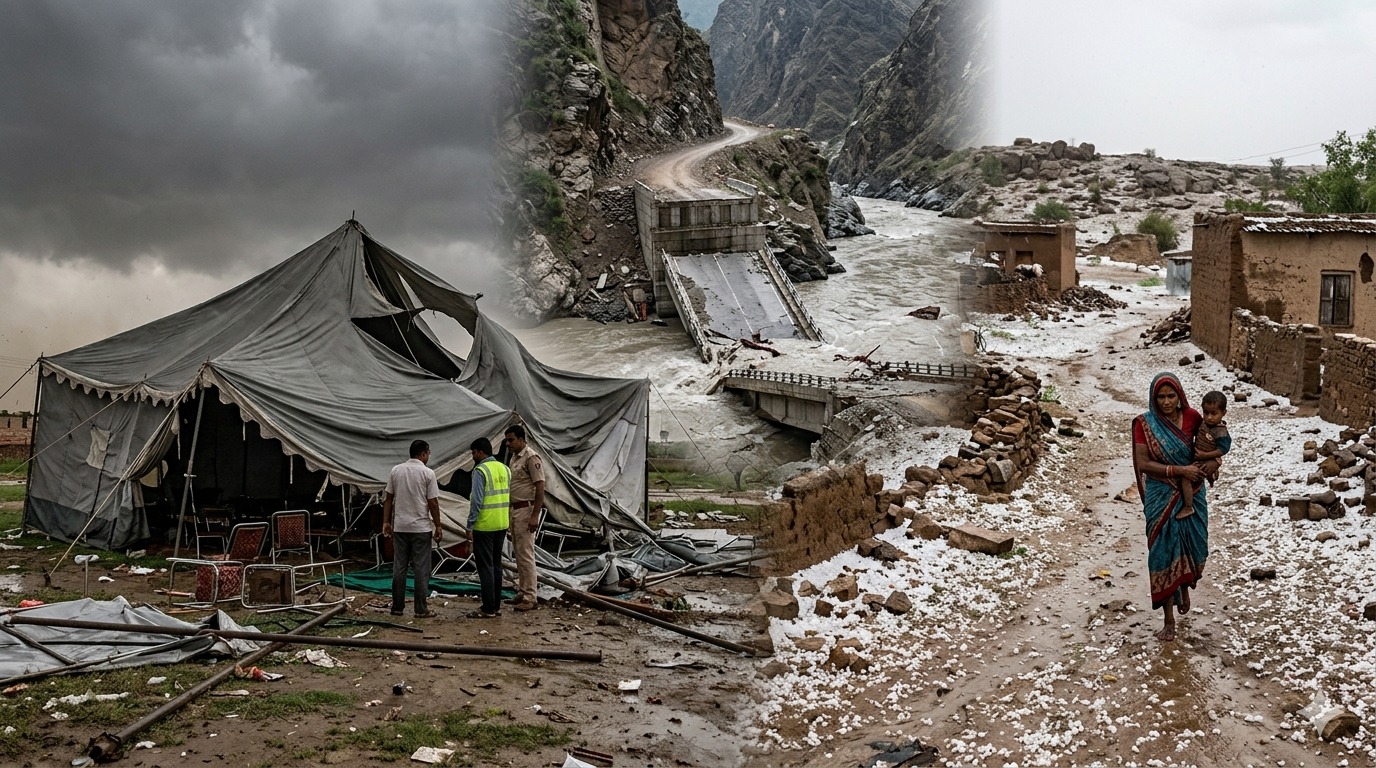 Weather Update India, Western Disturbance impact, Rain Alert Madhya Pradesh, Himachal Landslide Chamba, Hailstorm in Rajasthan, UP Weather News, मौसम की जानकारी, आंधी-बारिश का अलर्ट,